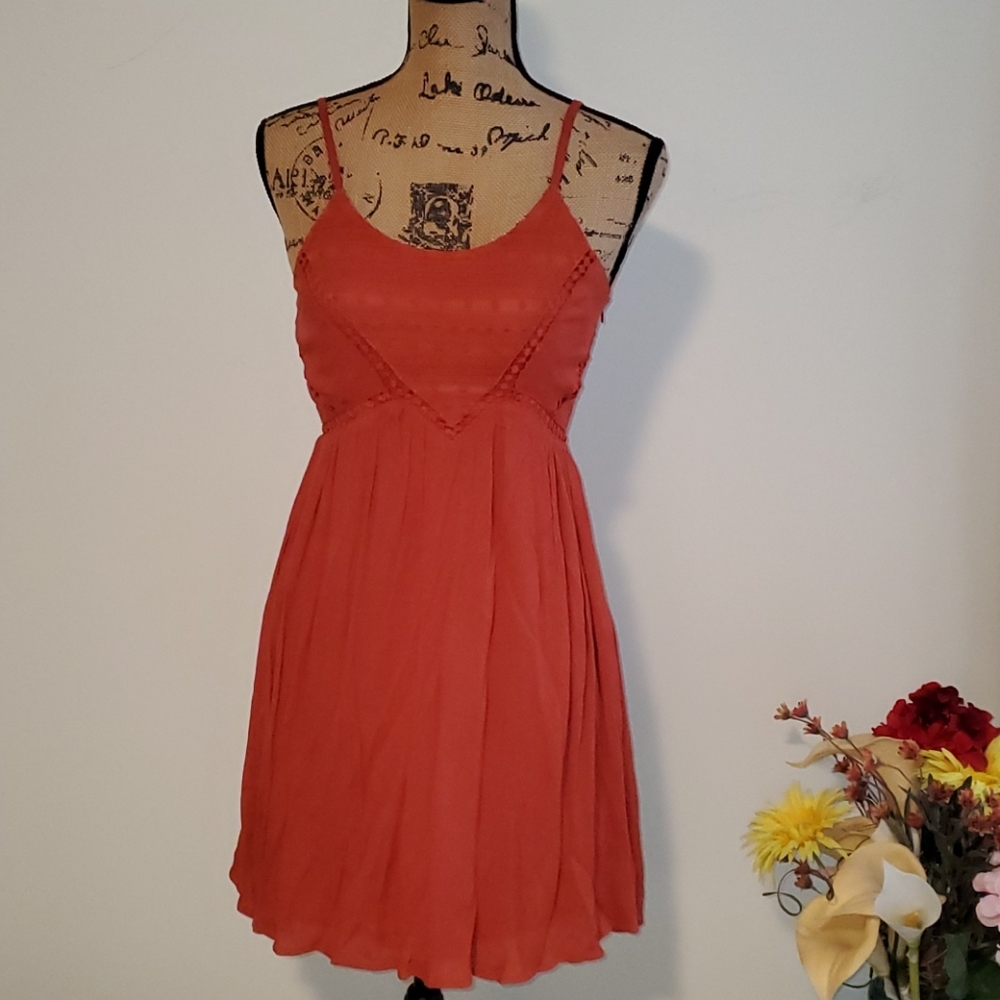 Lulu*S | Burnt Orange Swing Dress. Sz. S